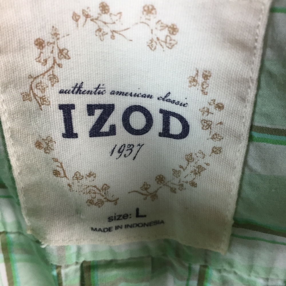 Izod Women Plaid 3/4 Button Down - Picture 4 of 5